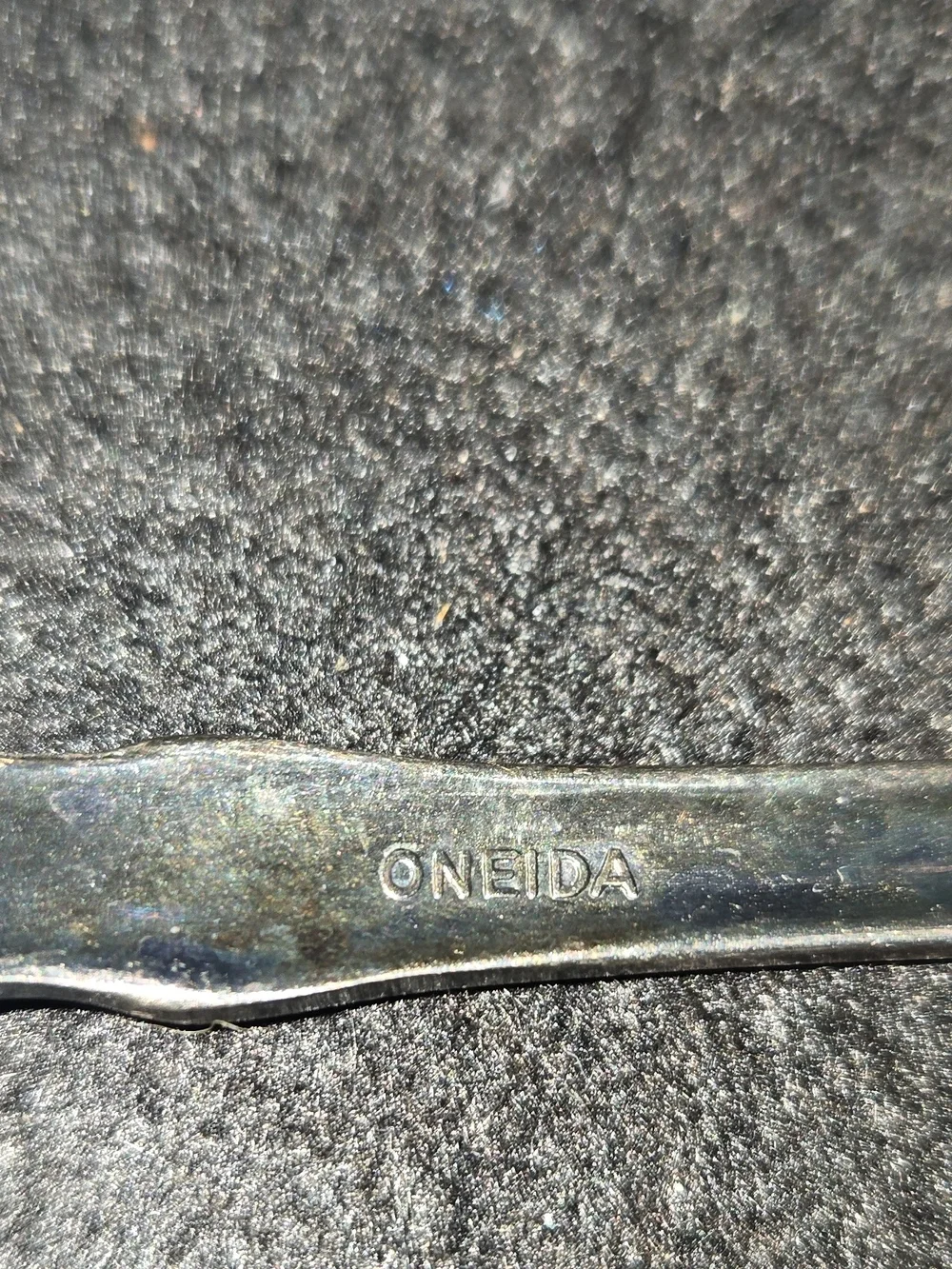 Oneida Silver Ornate Three-Tine Serving Fork